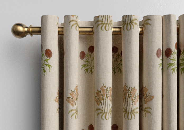 William Morris Lily Flower Embroidery, Madder - Made to Measure Curtains - Image 12